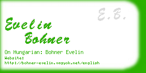 evelin bohner business card